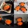 Cute Fun British Vegetable Plush Headphone Pumpkin Creative Doll Keychain Accessory