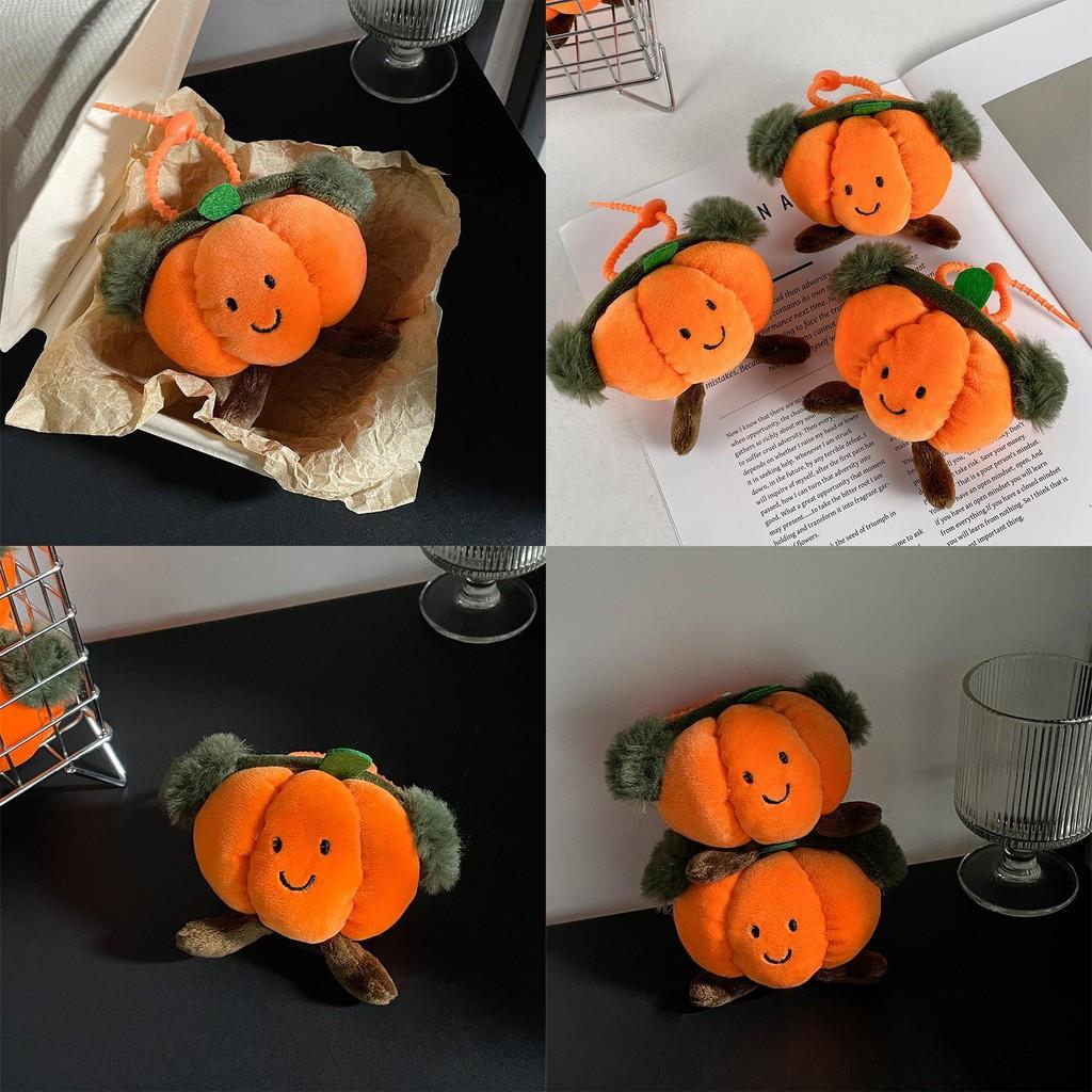 Cute Fun British Vegetable Plush Headphone Pumpkin Creative Doll Keychain Accessory