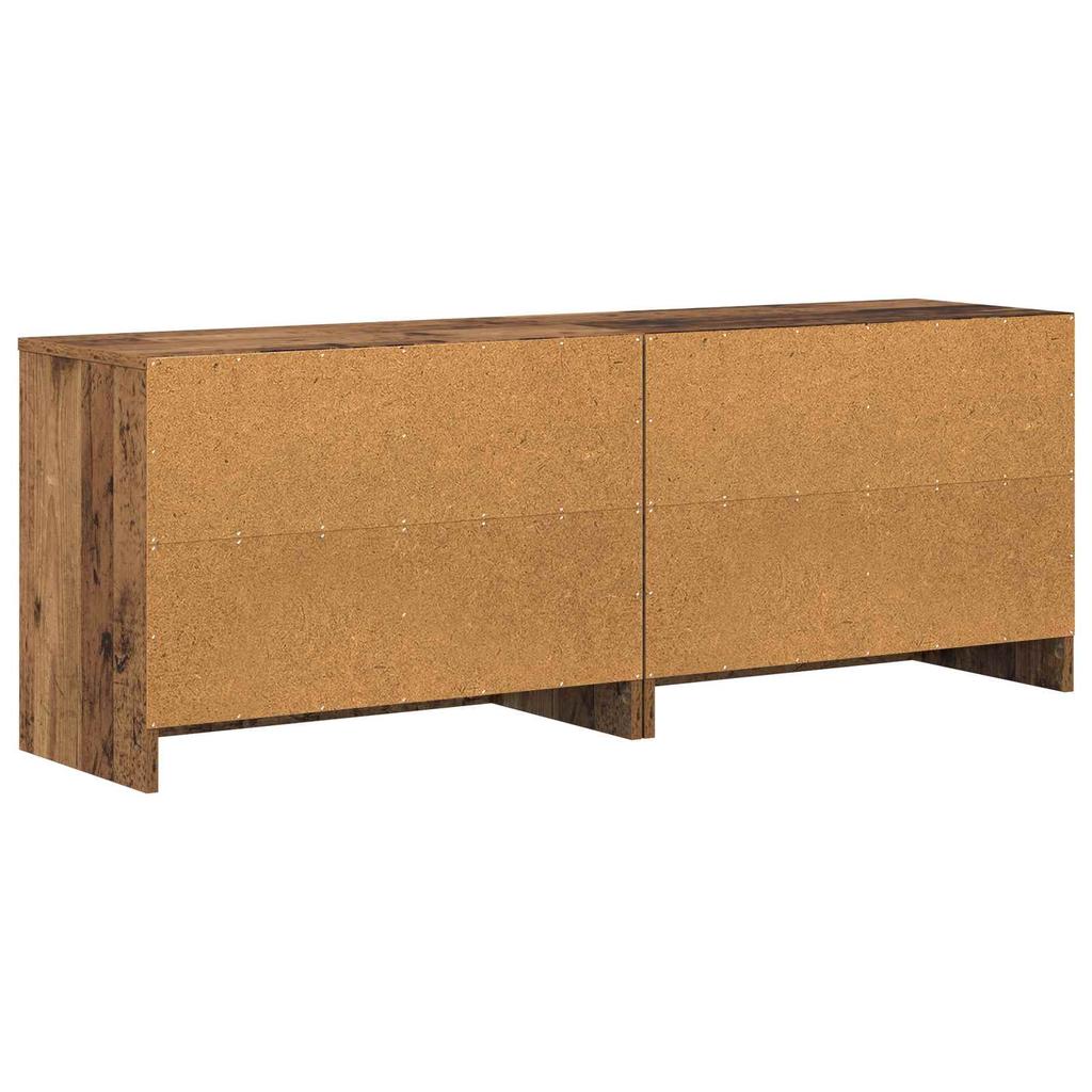 Bedside Cabinet Set 2 pcs Reclaimed Wood Look 66 x 33 x 48 cm Engineered Wood