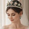 Elegant Baroque Crystal Crown Sparkling Rhinestone Tiara  Gorgeous Accessories
