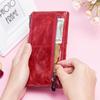 CONTACT'S Genuine Leather Long Wallet For Women Luxury Designer Card Holders Money Clips Coin Purses Female Bags