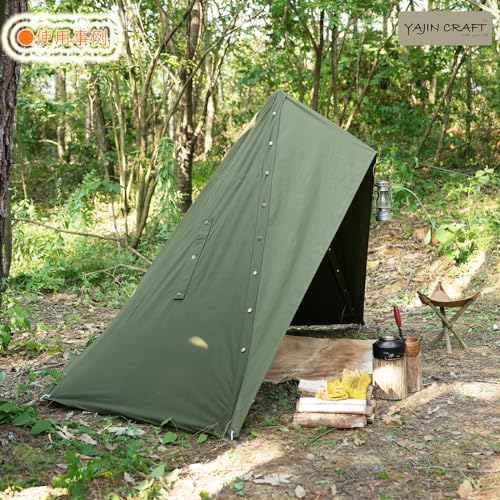 YAJIN CRAFT Polish Tent Front Curtain for Solo Tents, One-Pole Tents, and Military Tents