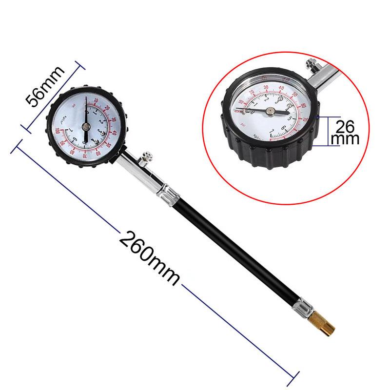 1pc Auto Motorcycle Accessories Car 0-100PSI Wheel Air Pressure Checker Adapter High-Precision Long Tube Tire Pressure Tester