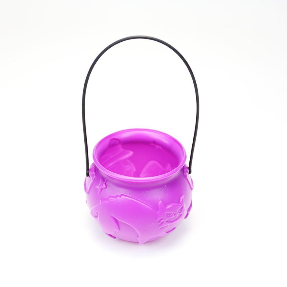 

4 шт. ведерка для сладостей на Хэллоуин, реквизит для сладостей или угощений, переносное ведро для тыквы, котел для вечеринки на Хэллоуин, большой фиолетовый