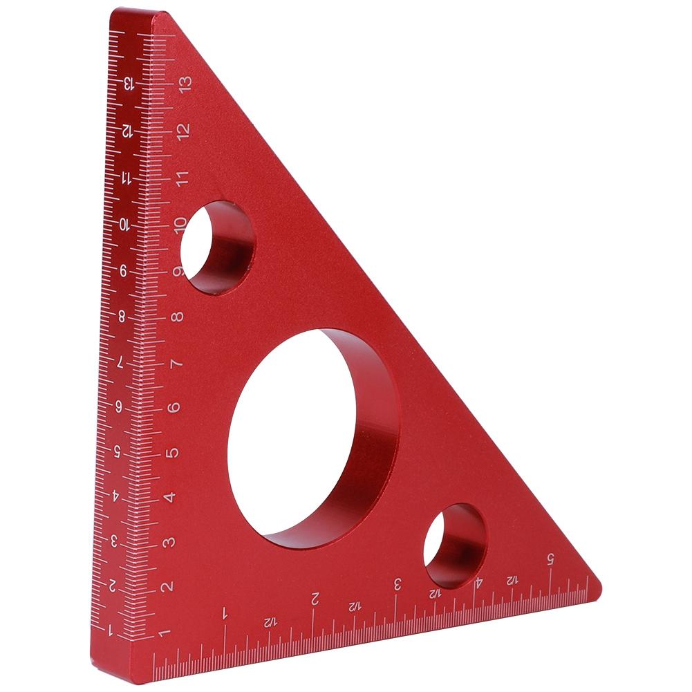 5in13cm Right Angle Triangle Height Ruler Aluminum Alloy Carpenter Measuring Tool