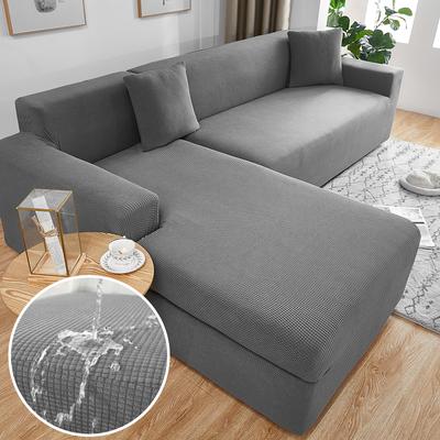Fundas elásticas impermeables para sofá, funda sólida para sofá en forma de L, funda protectora antideslizante para sofá, fundas protectoras para sofá de 1/2/3/4 asientos
