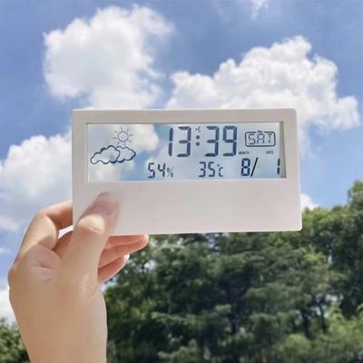 LED Teploměr Thermo-Hygrometr Multifunkční Elektronické Hodiny Měřič Teploty Vlhkosti Meteorologická Stanice pro Domácnost s Budíkem