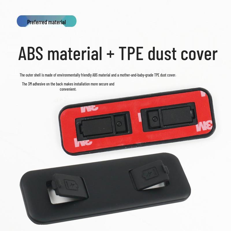 JiKrypton X USB Port Dust Cover - TPE Protective Cap for Car Interior Modification