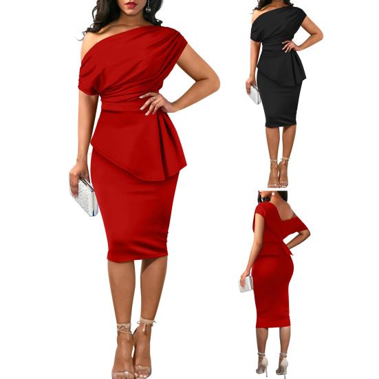 

Популярное вечернее платье с высокой талией, удобное до середины икры