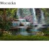 Mocsicka Spring Photography Backdrop Natural Scenery Waterfall Lake Decoration Portrait Wallpaper Props Background Studio Banner