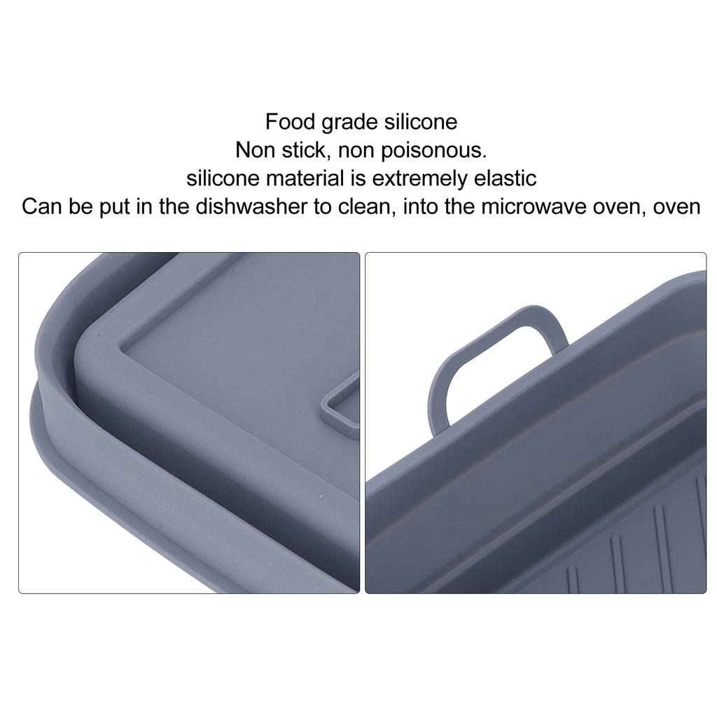 Silicone Cooker Pot Rectangular Fryer Liner Tray Replacement for Kitchen Cooking Accessories