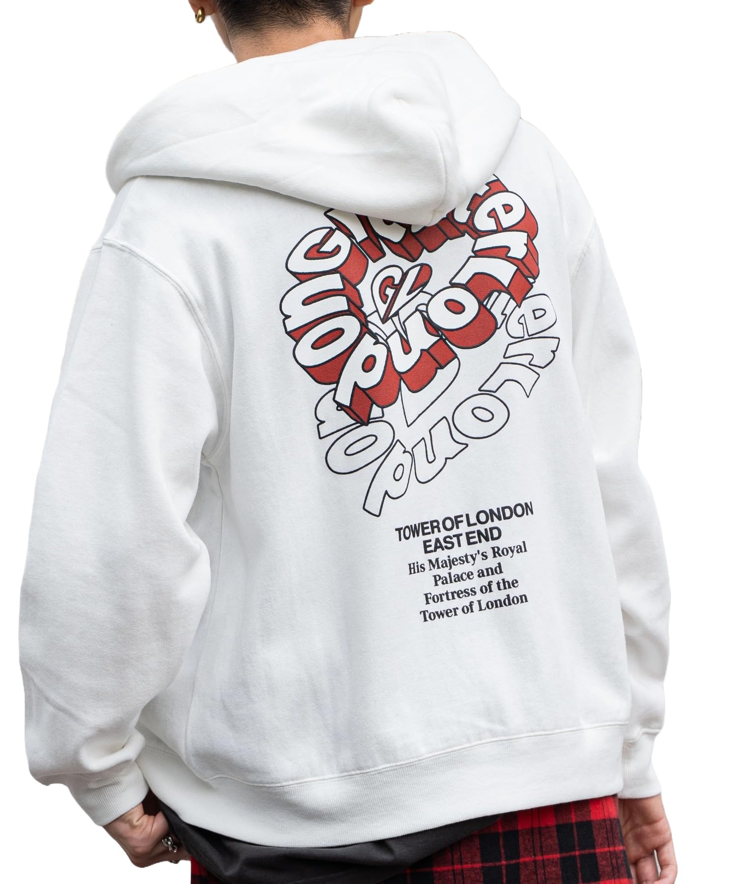 

WEGO Relaxed Fit Zip Hoodie with Back Size White Logo, Sweatshirt, Top, Streetwear, Casual, Oversized, Fall/Winter Clothes, Gift, Men s, Small, белый