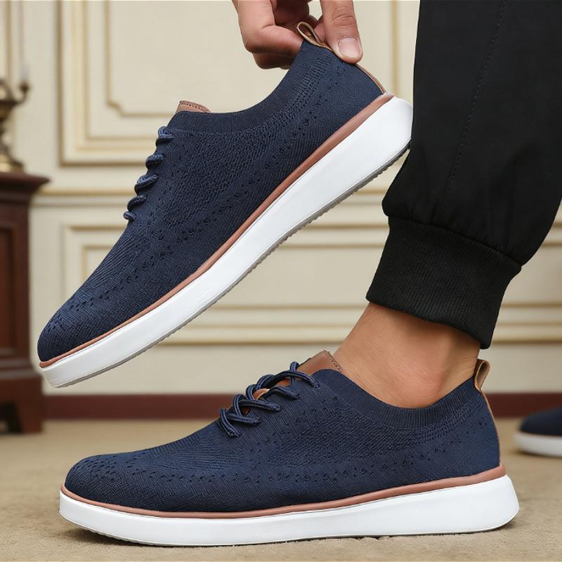 Men's Lightweight Casual Shoes  Breathable Knit Sneakers Comfortable Walking Shoes Non-Slip Soft Sole Outdoor Male Footwear