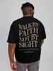 WALK BY FAITH NOT BY SIGHT Slogan Print T-shirts For Women Unisex Short Sleeve White Tees Top 100% Cotton Breathable Casual T Shirt