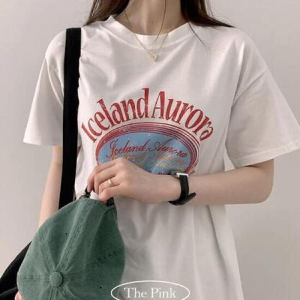 The Pink Women Loose FiT VinTage PrinTing Modal T shirT