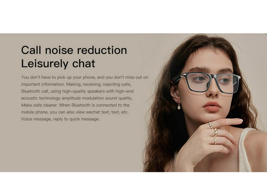 Bluetooth Glasses with Calling, Music Playback, Touch Controls & Voice Assistant