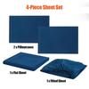 Solid Color Bed Linen Set Sheets Full Sets Mattress Cover Flat And Fitted Sheet With Pillowcases Twin Full Queen King Size