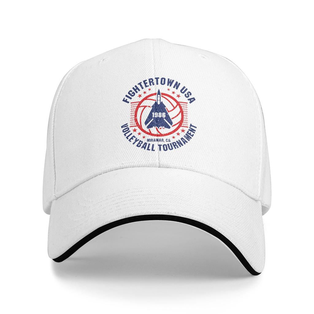 Top Gun Logo Sandwich Hats Unisex VintageBaseball Cap S Movies Hat Adjustable Polyester Cap Spring Hat