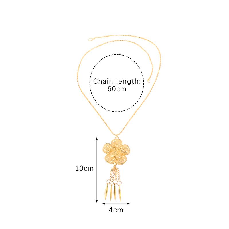 Traditional Sarong Gold Color Belt Vintage Jewelry Buckle Belt Necklace For Woman Decoration