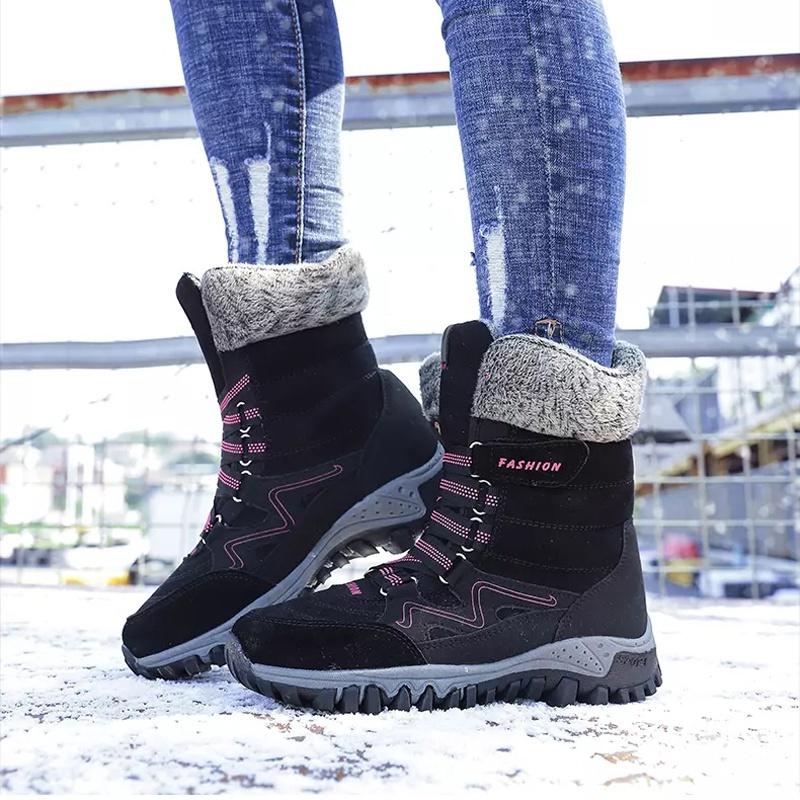 Зимние женские бархатные теплые зимние сапоги — фото 10