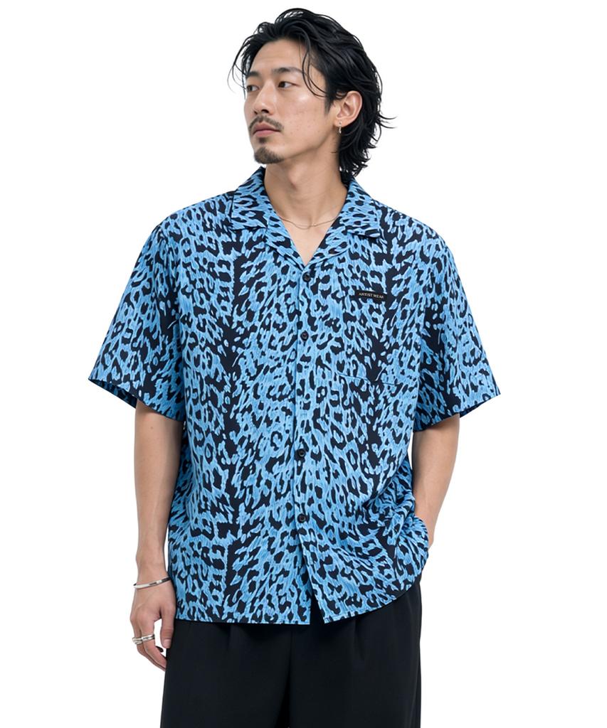 ARTISTWEAR [Atw] Flow Leopard Half Shirt - Blue