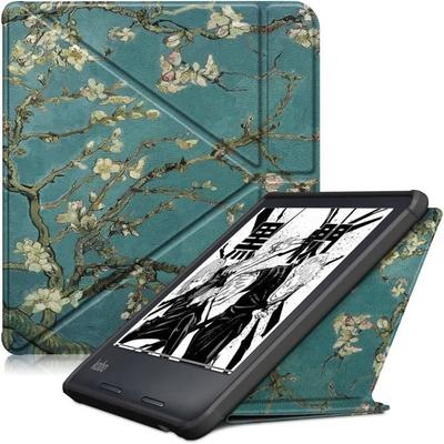 Case - Kobo - Sage - Flowers Green - Synthetic Leather - Integrated Stand