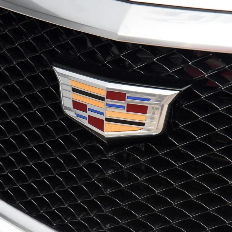2 Stück Neue Legierung Auto Frontgrill Emblem Heckklappen Abzeichen Aufkleber für Cadillac XT5 2016-2025 Auto Modifikations Zubehör