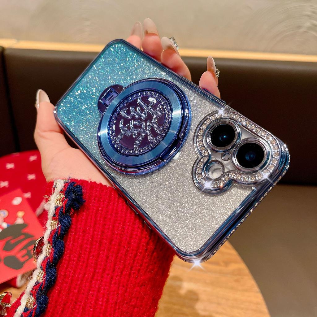 The Lucky Stand Phone Case Is Suitable for The New Year's Festive Shell of Apple 16 Pro Max and IPhone15 Plus