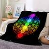 Chakra Balance Flannel Blanket Throw Blanket Soft Warm Sofa Bed Camping Car home Decor Unique Christmas Gift C9302631