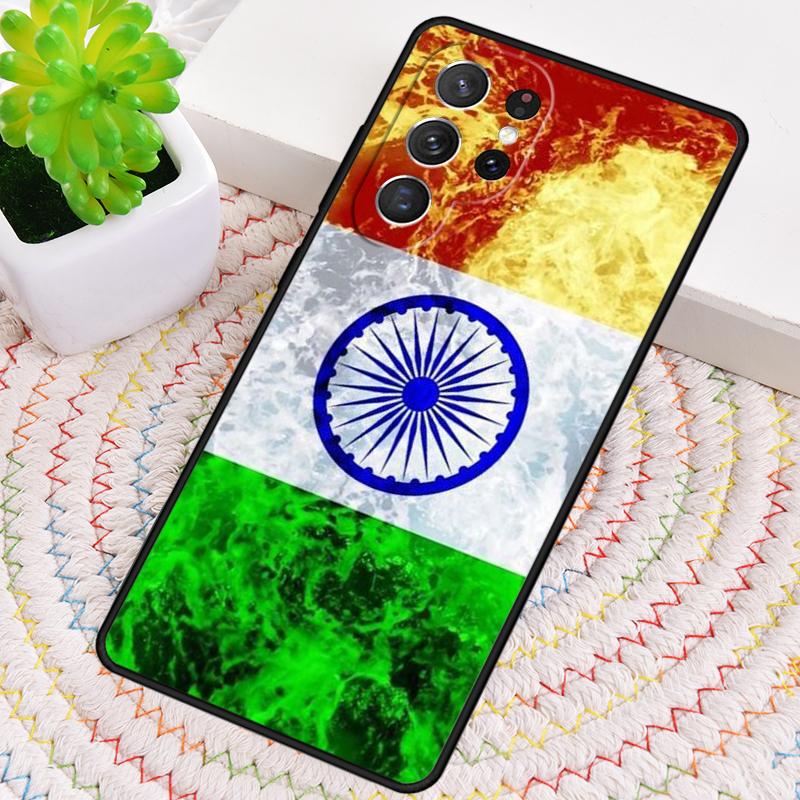 India Indian Flag Silicone Phone Case For Samsung Galaxy Note 10 Pro S26 S25 S24 S23 S22 S21 Plus S25Ultra Capa Cover
