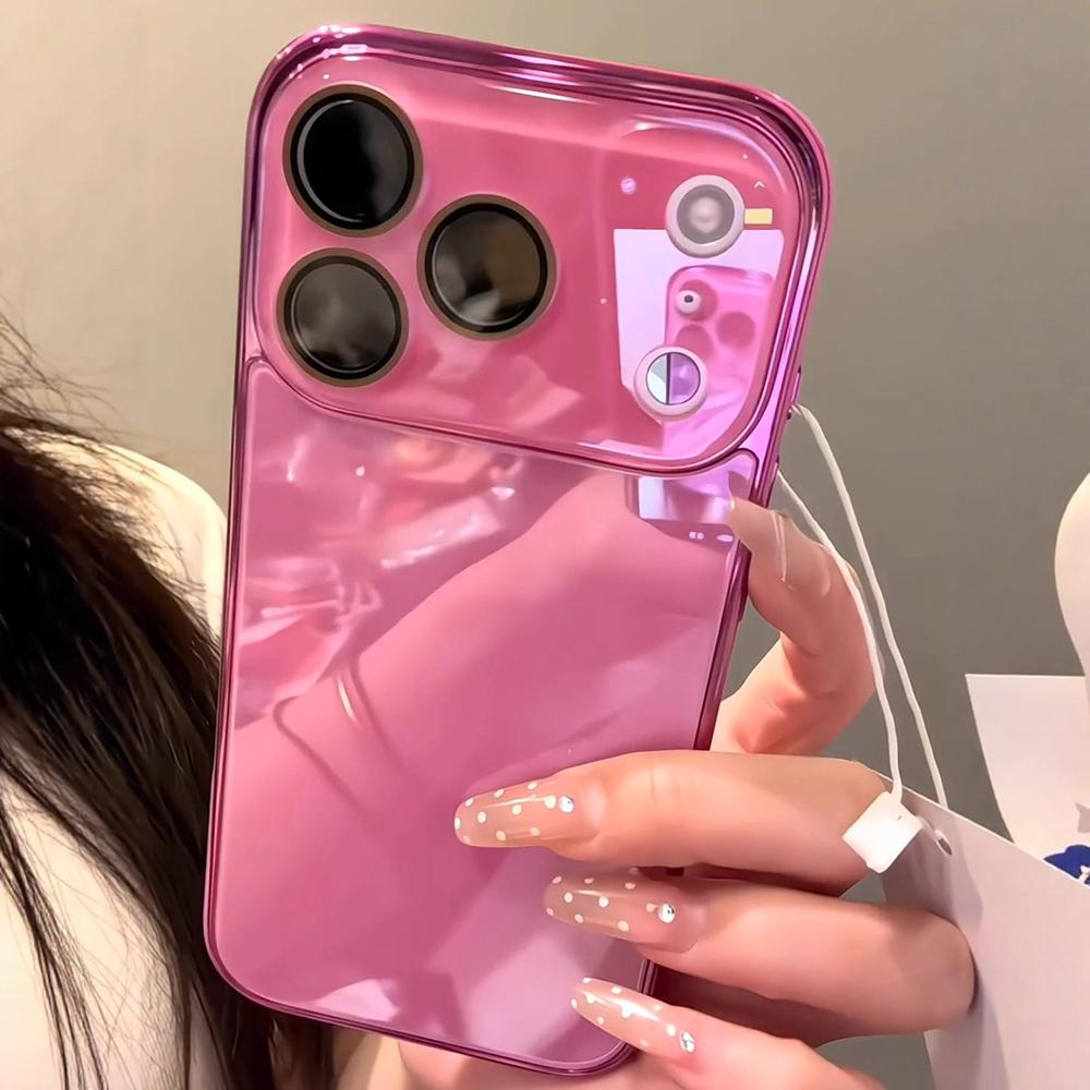 Luxury Plating Lens Shockproof Phone Case For iPhone 17 15 14 13 16 12 Pro Max Tempered Glass Camera Protection Bumper Cover