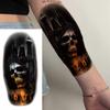 1 Sheet Wolf Lion Tiger Fake Temporary Tattoos For Man Women Adults Skull Black Warrior Tattoo Sticker Animals Sleeve