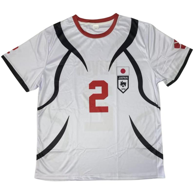 Maglia Aiku Anime Costumi Cosplay #2 Giappone U20 Maglia da Calcio Aiku T-shirt da Allenamento Calcio Aiku Stampa 3D