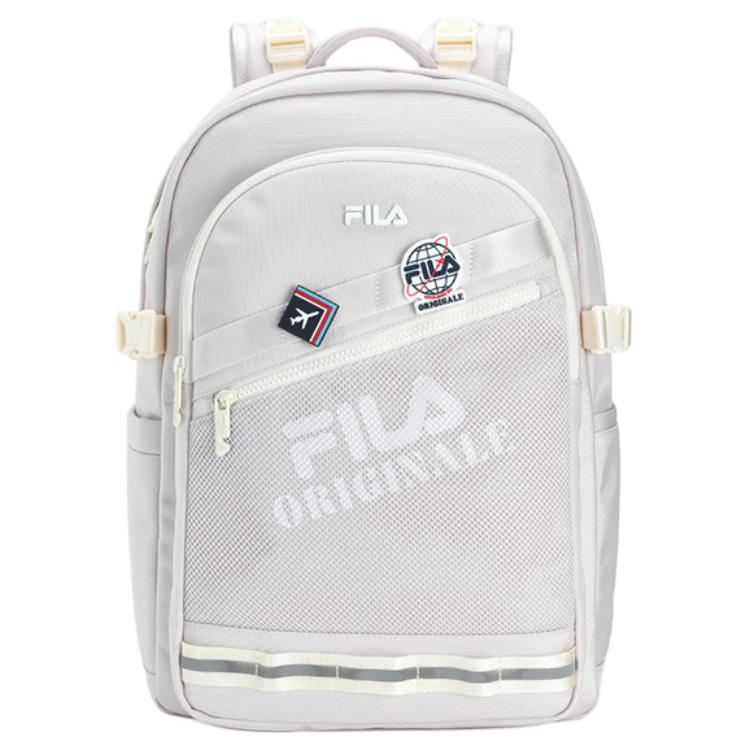 FILA Minimalist Color Block Multi Pocket Zipper Closure Fabric Backpack Small Size Women backpack Gray Lilac F13W439166FPU Gray Lilac PurpleExtra Small 8700₽