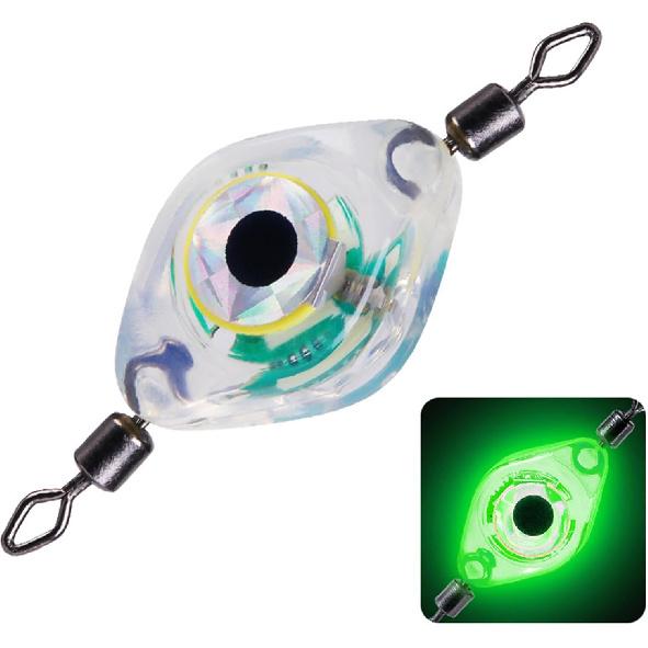 Fishing Lure Light Deep Drop Underwater Green Fishing Light for at Night, Water-Triggered Designed Bait Light,Attractive Light Saltwater Freshwater