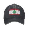 LEBANON Flag Vintage Sun Baseball Cap Couple Women Print Hip Hop Hats Summer Vintage Tennis Skate High Quality Snapback Cap