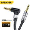 Essager Audiokabel Jack 3,5 mm Stecker auf Stecker Lautsprecherkabel 90 Grad rechtwinkliges AUX-Kabel für Xiaomi-Kopfhörer-Verlängerungskabel
