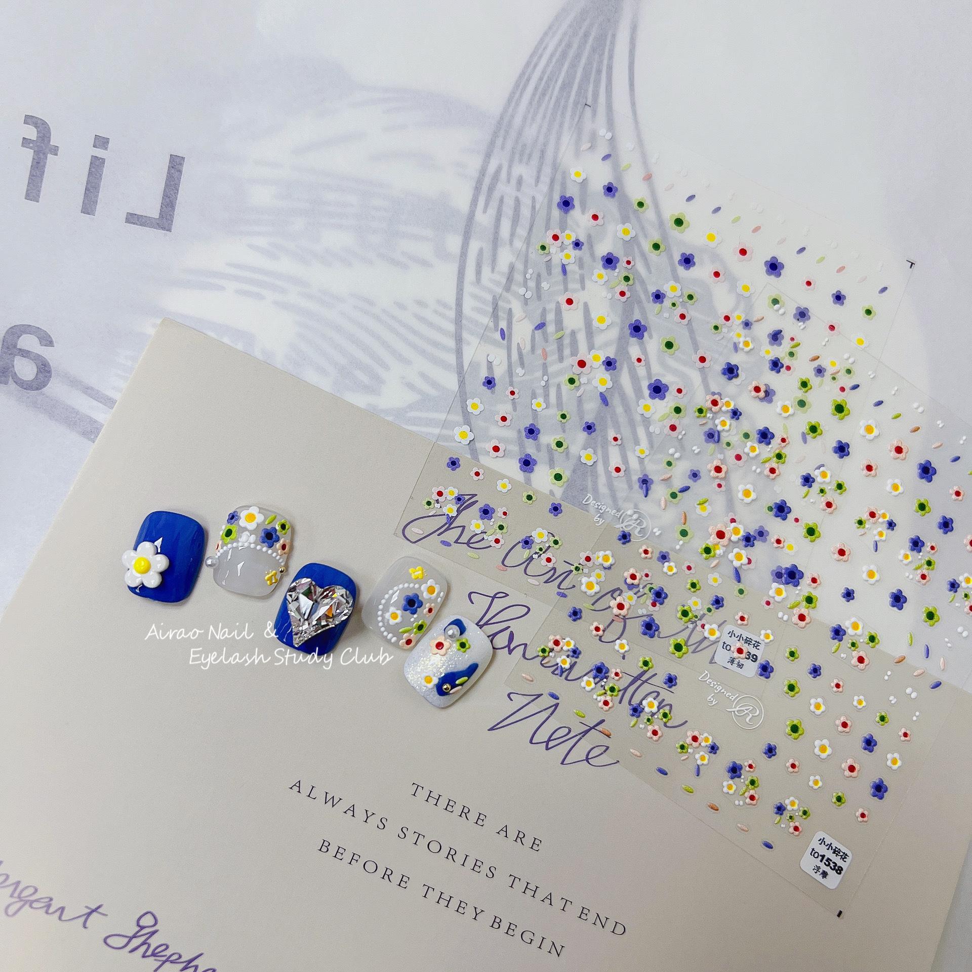 Рельефный маленький цветок наклейка для ногтей DIY Изготовление украшения to1538 — фото 3