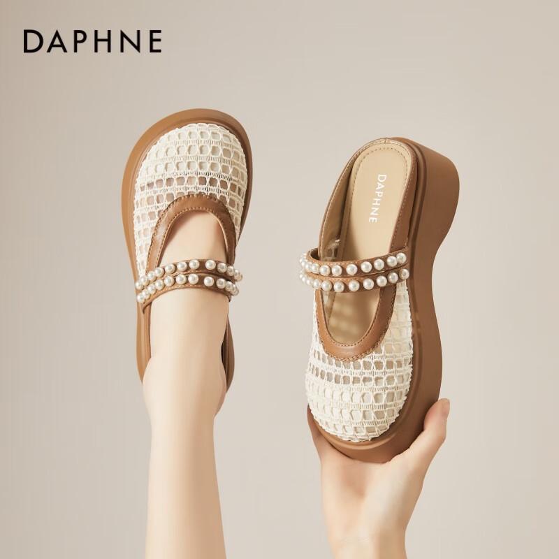 DAPHNE Platform Mesh Closed-Toe Mules 37