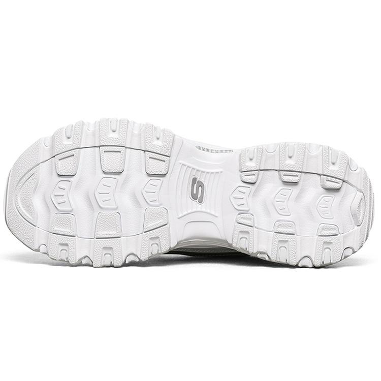 (WMNS) Skechers D'lites 1.0 GS White/Silver Women's 13160-WSL