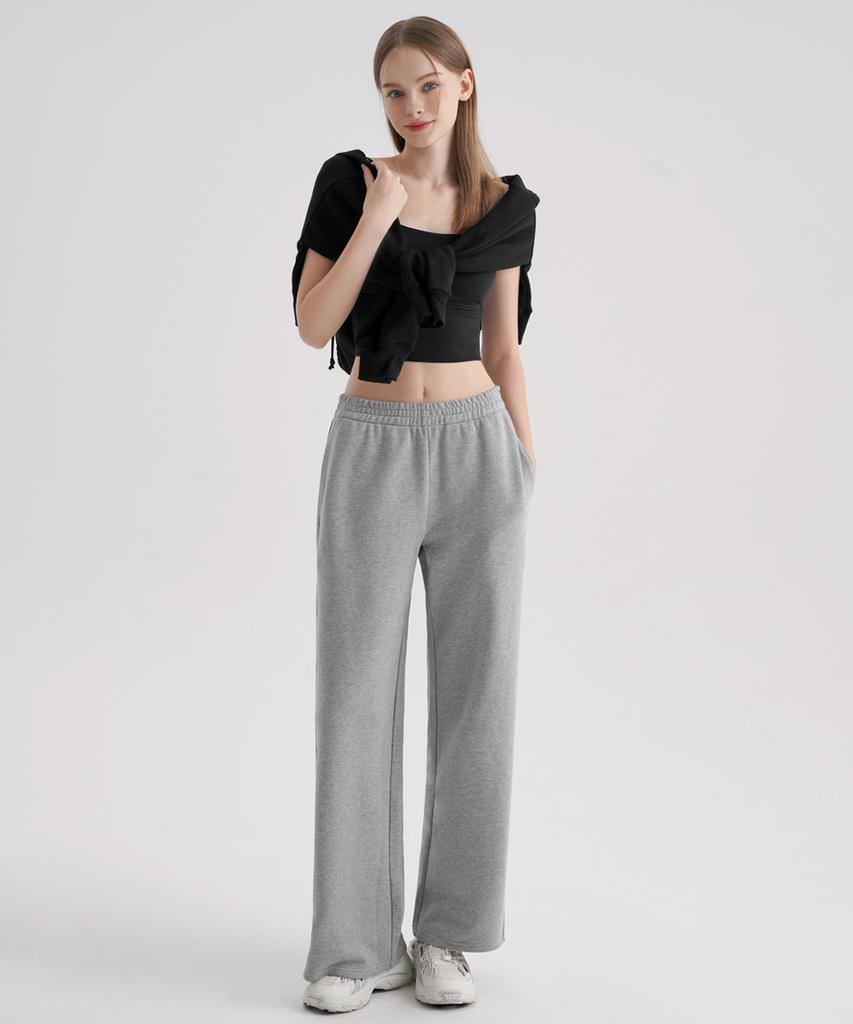 Sculp Pig Swp25058-02 Cotton Daily Wide Pants Gray Melange