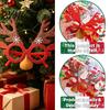 Christmas Party Costume Decorations Glasses Photo Booth Props, Felt Reindeer Santa Snowman Eyeglasses for Holiday Funny Elk Snowflakes Spectacles