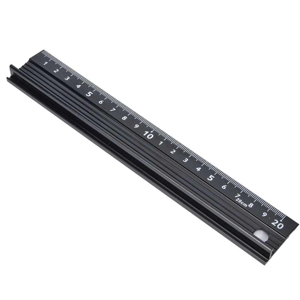 Aluminum Alloy Safety Ruler with Guard 30cm Drafting Ruler  for Crafts and Office Use