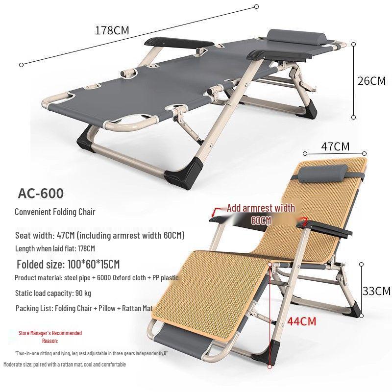 Foldable Lounge Chair - Nap Sofa Bed & Portable Lazy Backrest