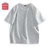 MINISO Unisex Pure Cotton Loose Fit Solid Color Short Sleeve T-Shirt