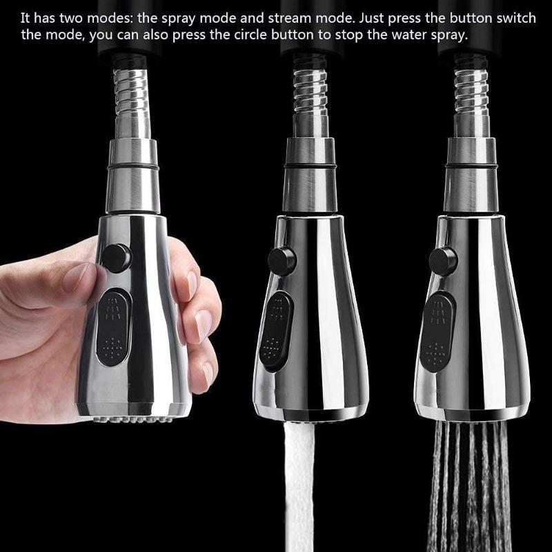 Bathroom Basin Sink Tap Replacement Kitchen Pull Out Faucet Sprayer Nozzle Sprayer ABS Durable Water Saving Shower Spray Head