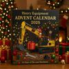 2025 Christmas Advent Calendar 2D Flat Acrylic Construction Vehicle Ornaments Heavy Equipment Xmas Countdown Calendar Gifts Box