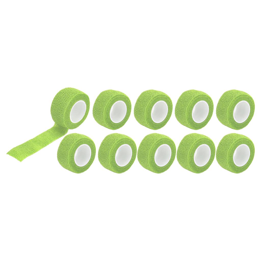 10pcs Cohesive Tattoo Grip Cover Wrap Portable Tattoo Handle Elastic Bandage Tape AccessoriesGreen