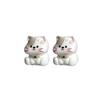 2 Pcs Mini Cat Figurines, Miniature Kittens Micro Landscape Decoration, Tiny Resin Animal Cake Toppers for DIY Terrarium Crafts, Fairy Moss Garden