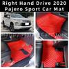 2020 Pajero Sport RHD Hong Kong Floor Mat Carpet